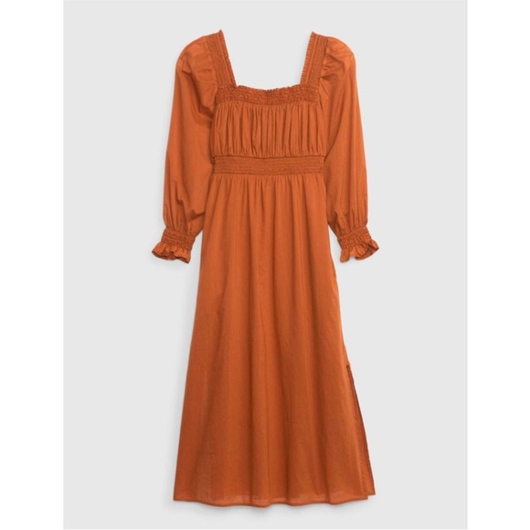 GAP Women Long Sleeve Puff Sleeve Smocked Maxi Dress in Black Size Small - Picture 2 of 12